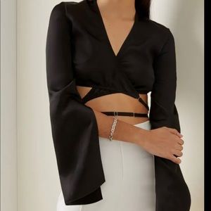 NWT Anna October Iris Top in Black